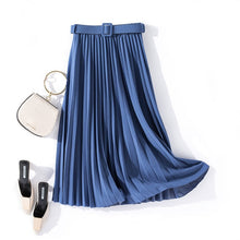 Load image into Gallery viewer, elegant midi skirt with belt
