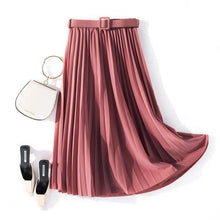Load image into Gallery viewer, elegant midi skirt with belt

