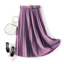 Load image into Gallery viewer, elegant midi skirt with belt
