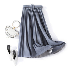 Load image into Gallery viewer, elegant midi skirt with belt
