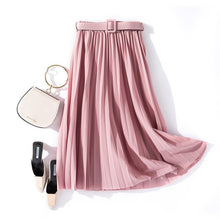 Load image into Gallery viewer, elegant midi skirt with belt
