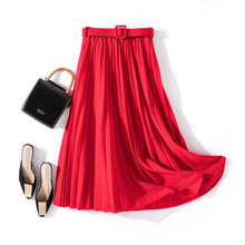 Load image into Gallery viewer, elegant midi skirt with belt
